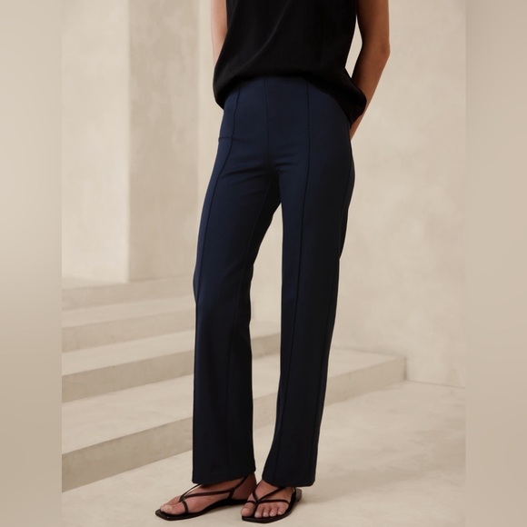 NWT! Banana Republic Hyper Navy Blue Straight Everywhere Ponte Pant - Multiple💛 - Picture 6 of 7
